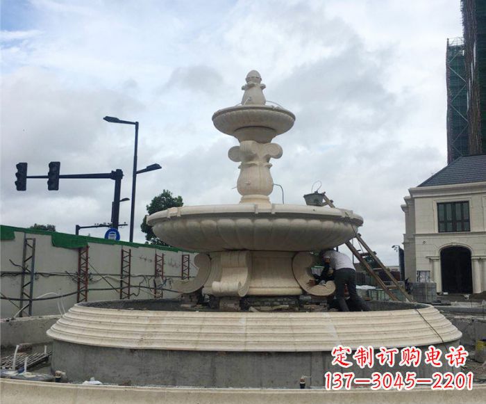 嘉兴公园景观大型喷泉石雕