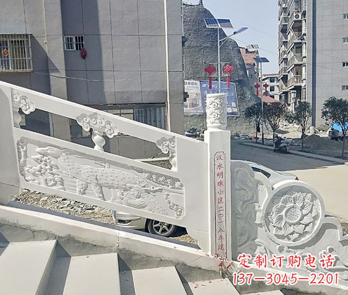 嘉兴汉白玉石雕栏板,唯美园林装饰