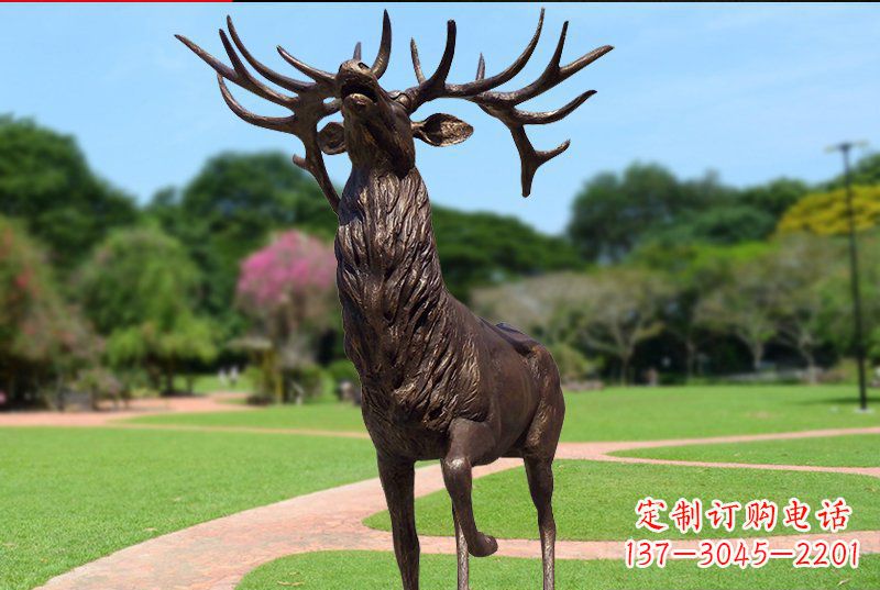 嘉兴梅花鹿铜雕制作