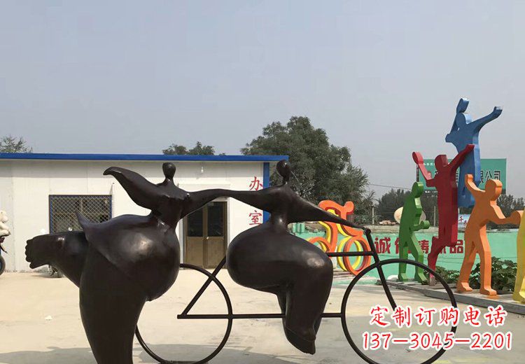 嘉兴青春无悔,精致自行车雕塑