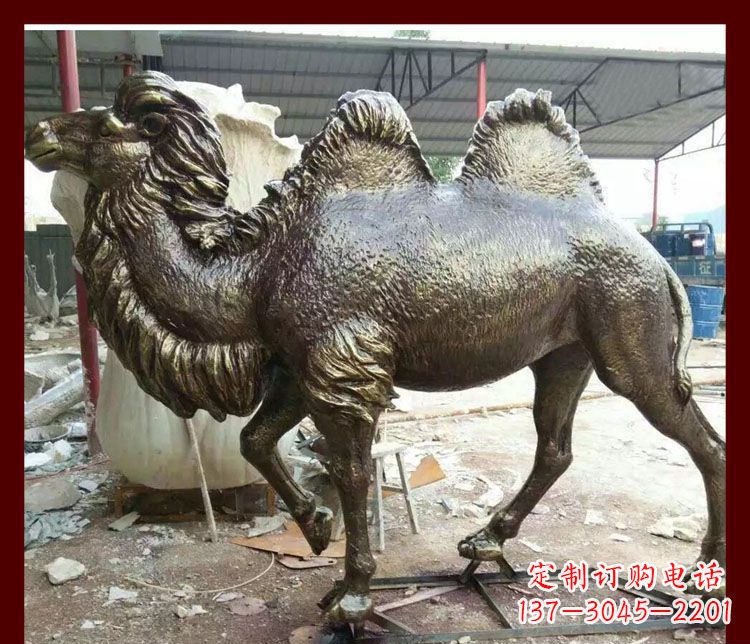 嘉兴双峰骆驼铜雕塑,精美绝伦