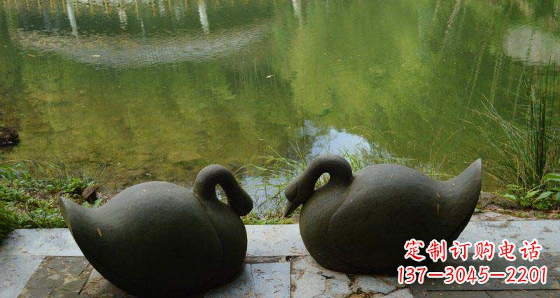 嘉兴高雅优美的天鹅铜雕