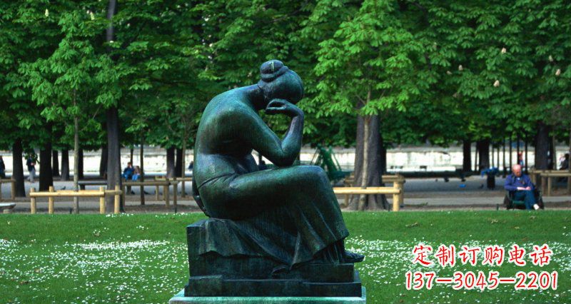 嘉兴经典精美女人铜雕