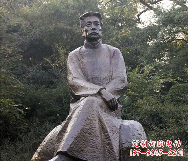 嘉兴高贵雄伟，全球首创，鲁迅人物铜雕塑