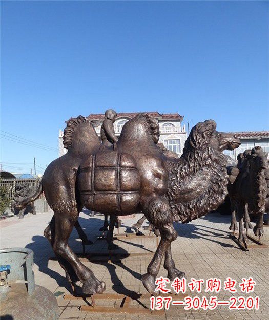 嘉兴高端铜骆驼雕塑定制