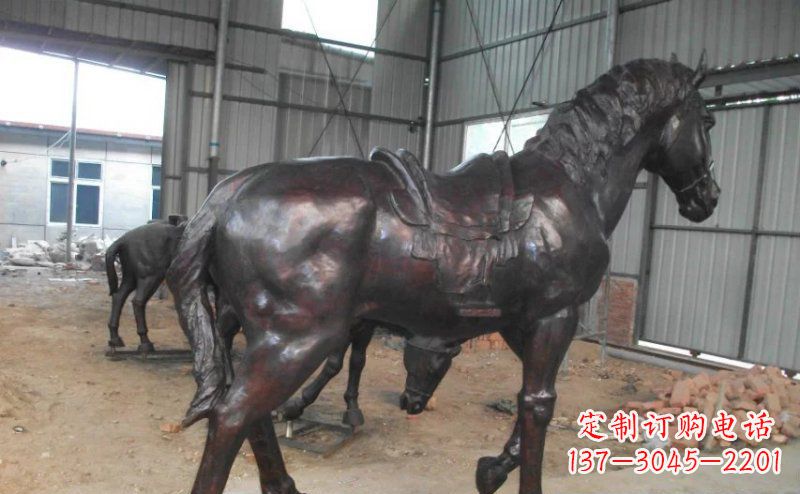 嘉兴公园铜马动物铜雕