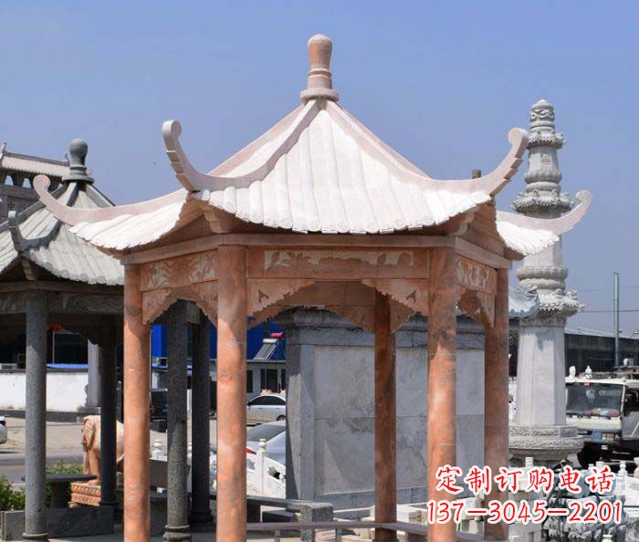 嘉兴中领雕塑设计凉亭雕塑,清新简约添美感