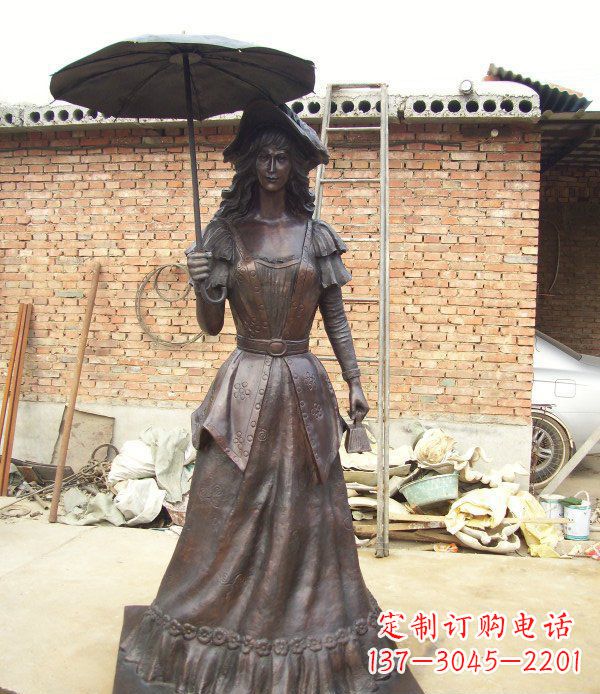 嘉兴公园西洋美女人物铜雕