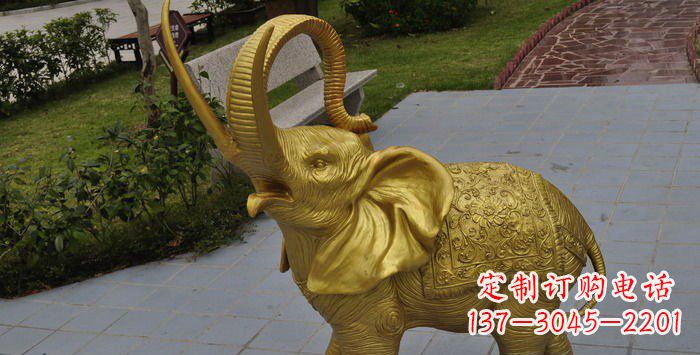 嘉兴呈现自然之美的小象铜雕