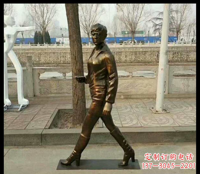 嘉兴中领雕塑为您打造优雅铜女孩雕像