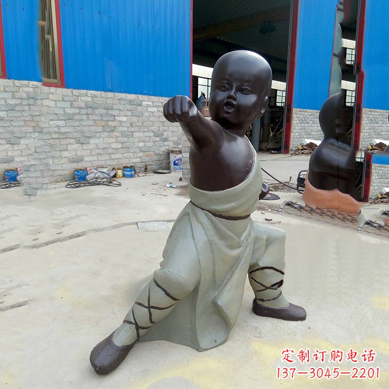 嘉兴功夫和尚铜雕塑