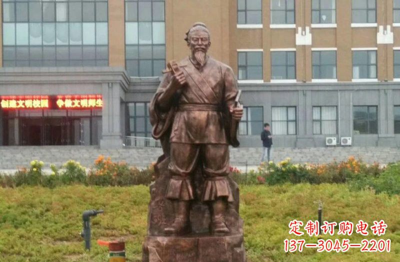 嘉兴传承古代名人铜雕——鲁班雕像