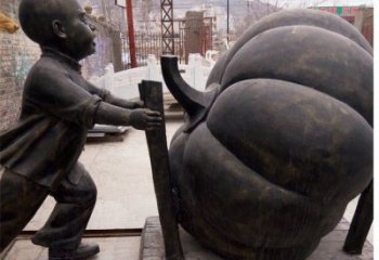 嘉兴精致男孩铜雕