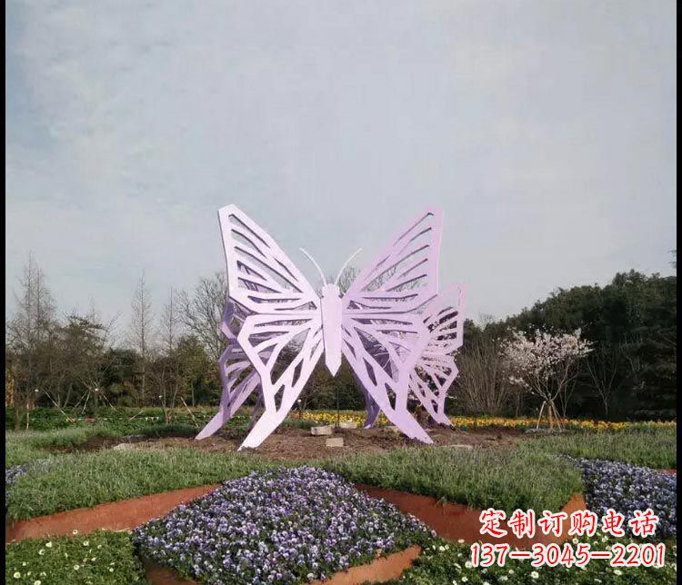 嘉兴中领雕塑厂家精美不锈钢蝴蝶雕塑