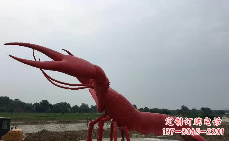 嘉兴广场不锈钢仿真龙虾雕塑