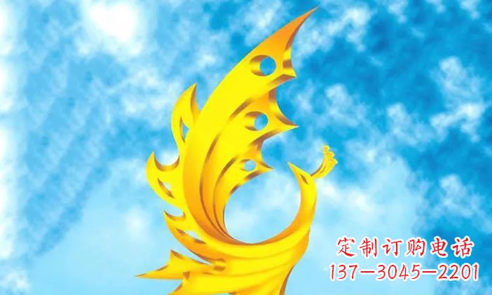 嘉兴中领雕塑-不锈钢凤凰雕塑