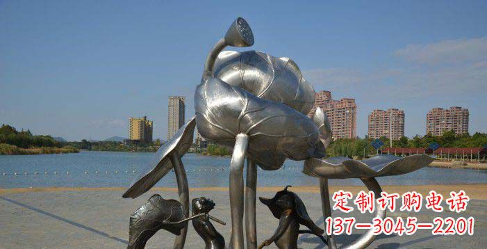 嘉兴精美不锈钢莲蓬雕塑