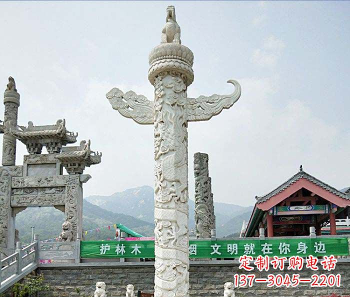 嘉兴广场景观大理石华表石雕