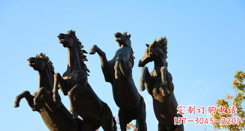 嘉兴广场立马动物铜雕 (2)
