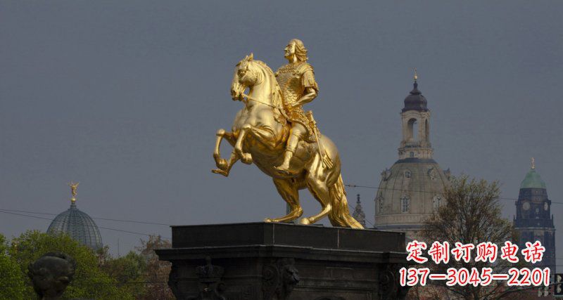 嘉兴西方风格铜骑马雕塑