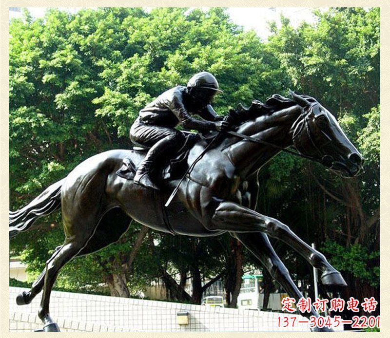 嘉兴精致骑马铜雕,把自然艺术带入生活