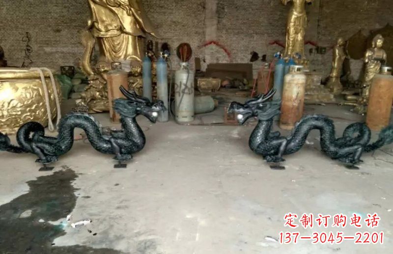 嘉兴中领雕塑精美定制双龙戏珠雕塑
