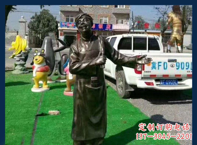 嘉兴专为您打造的店小二雕塑