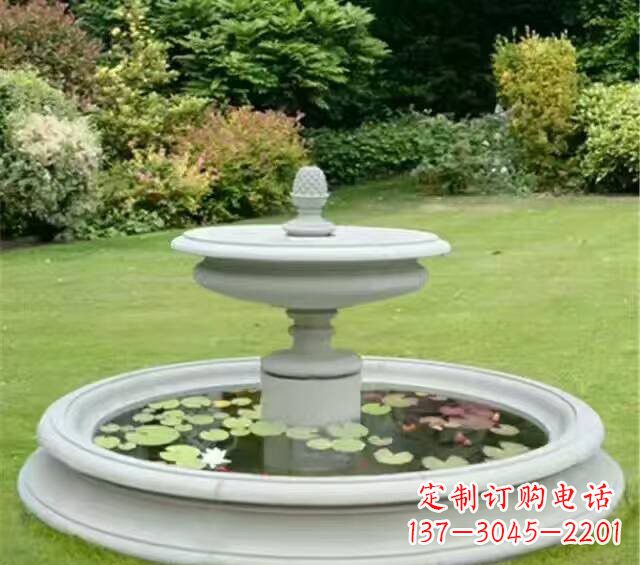 嘉兴紫罗兰汉白玉喷泉雕塑