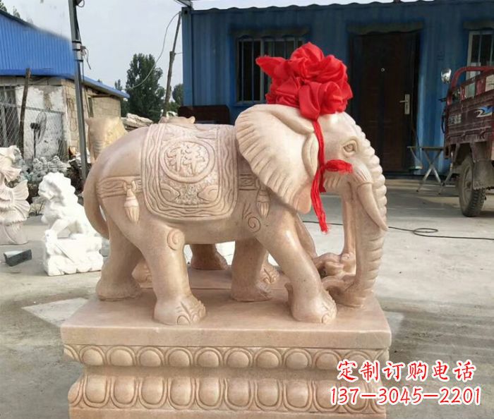 嘉兴欣赏晚霞红,给家里添大象雕塑