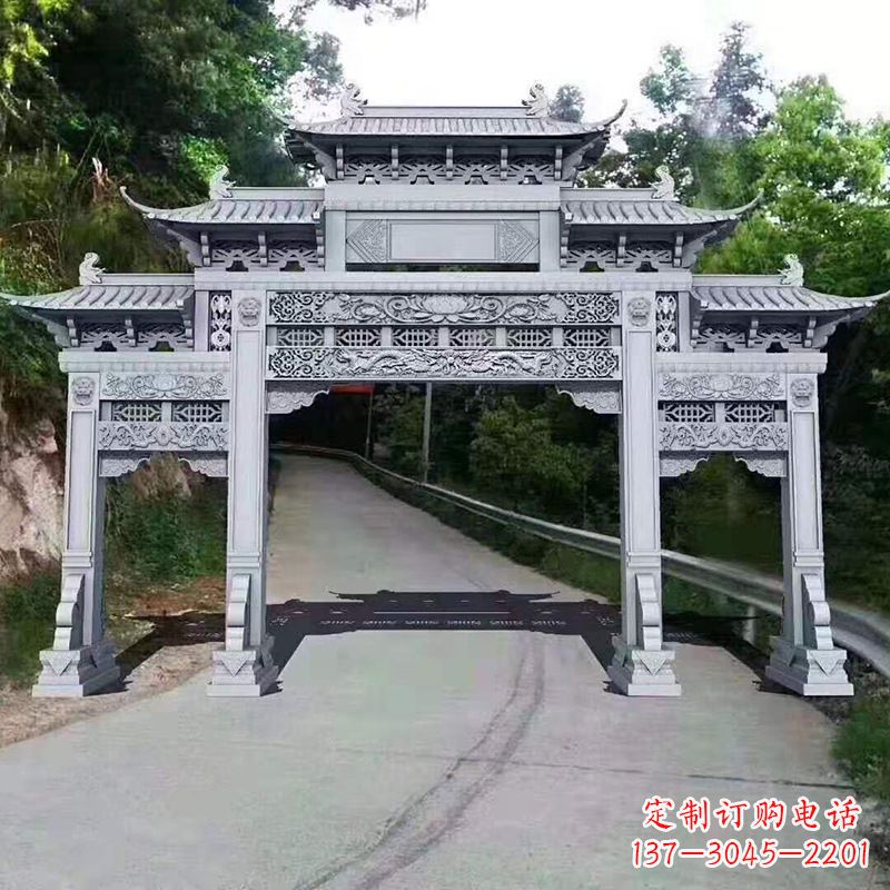 嘉兴景区道路入口石牌坊