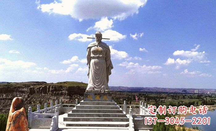 嘉兴景区古代名人赵匡胤石雕