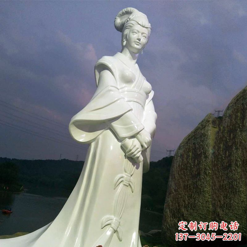 嘉兴传承美丽传说——西施汉白玉石雕像