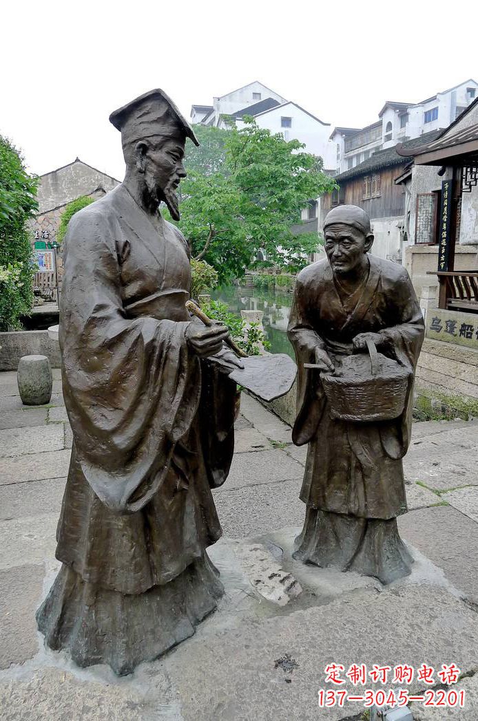嘉兴经典雕塑:王羲之情景小品