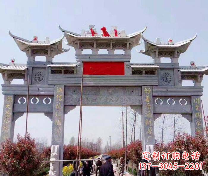 嘉兴传承经典,尊崇古风:牌坊石雕