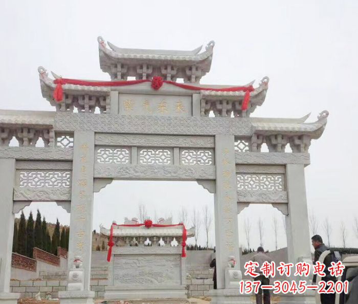 嘉兴中领雕塑专业定制牌坊石雕