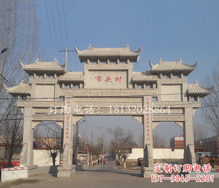 嘉兴景区三门七楼石雕牌坊——精美绝伦的牌坊雕塑