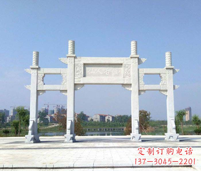 嘉兴精美牌楼石雕,给你传统文化的享受