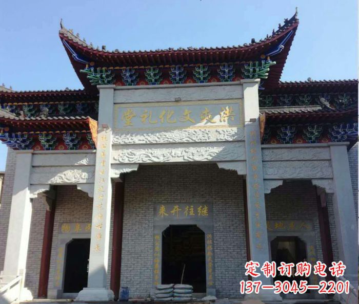 嘉兴景区三门石雕牌楼,精美绝伦的艺术之作
