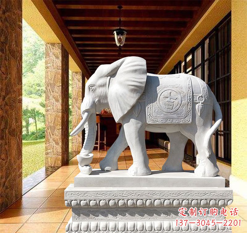 嘉兴领雕塑:打造经典石雕大象