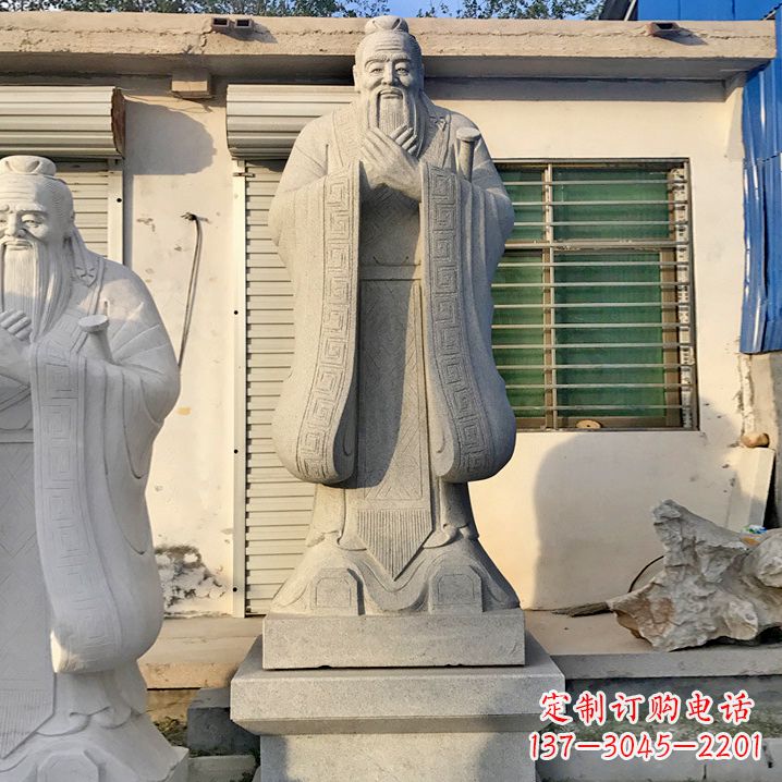 嘉兴用砂岩浮雕铸造大师级精美孔子雕塑