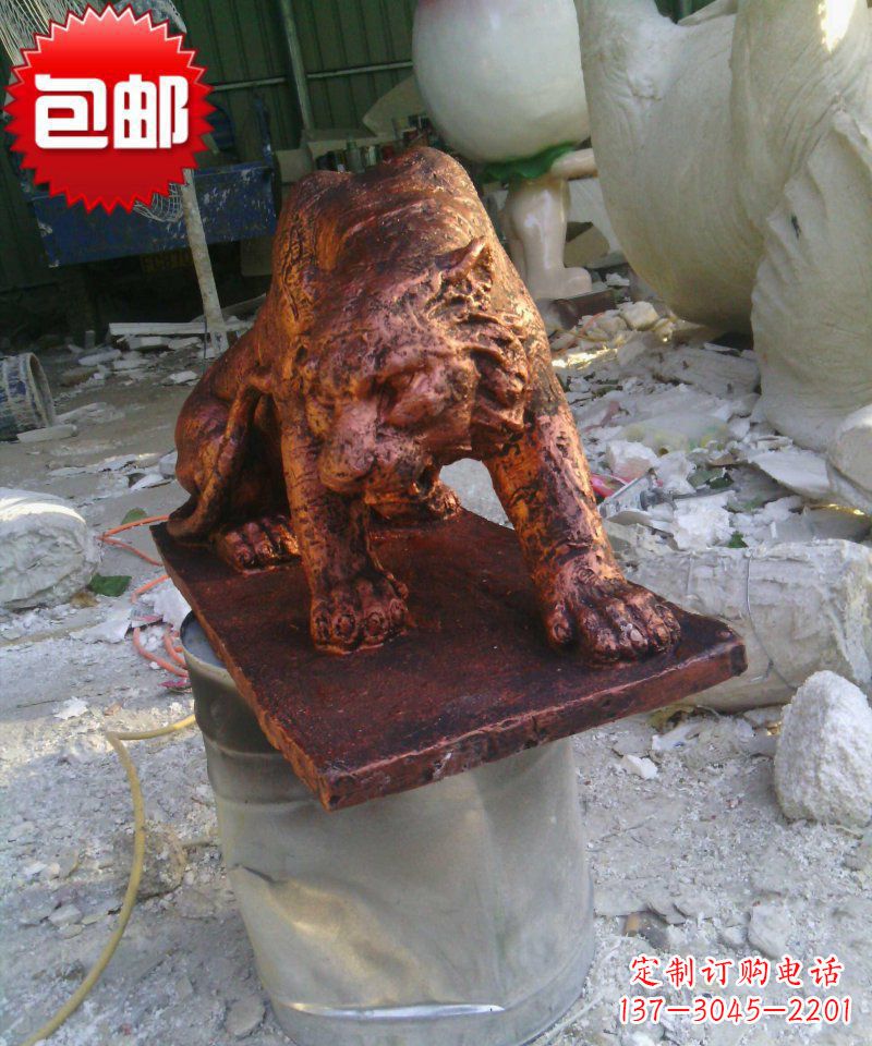 嘉兴老虎动物铜雕