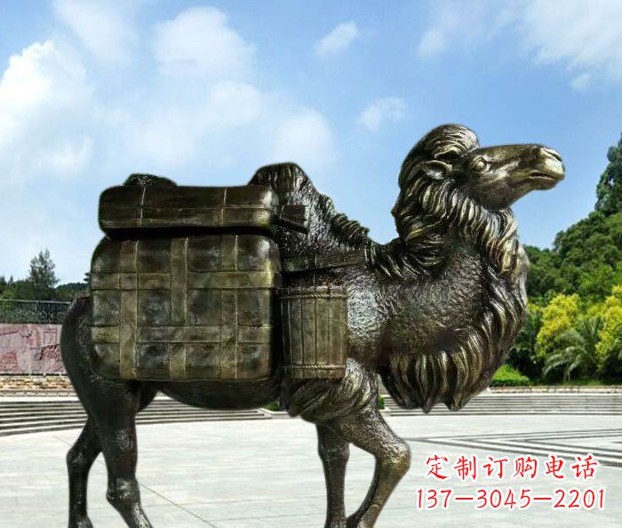 嘉兴骆驼动物铜雕 (3)