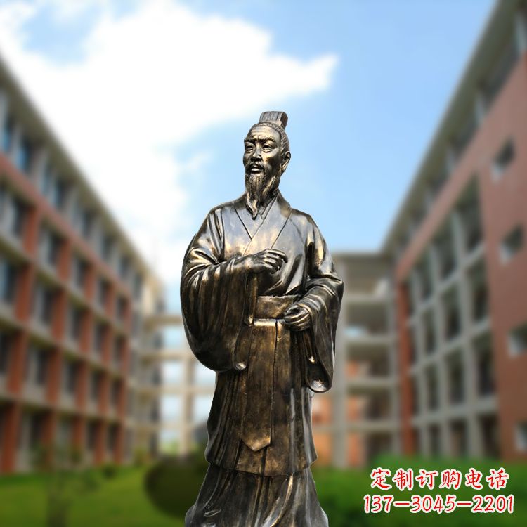 嘉兴精美艺术,历久弥新的孟子玻璃钢仿铜雕像