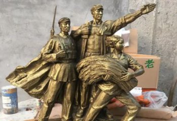 嘉兴中领雕塑精心打造的红军战士铜雕