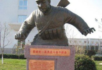 嘉兴精美黄继光铜雕，品质保证