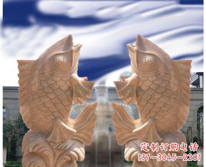嘉兴中领雕塑设计定制精美鲤鱼雕塑
