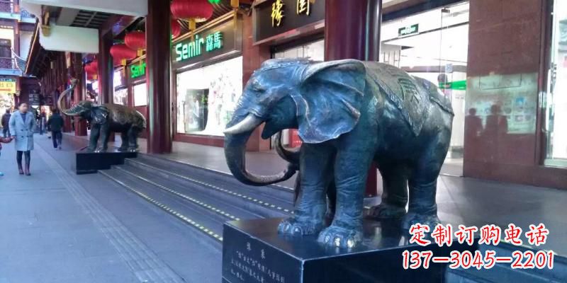 嘉兴精美大象铜雕,传承古代工艺
