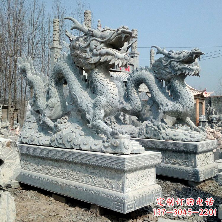 嘉兴传统工艺青石龙雕塑