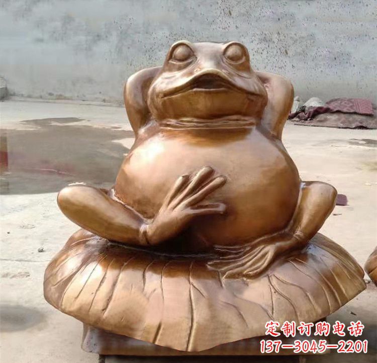 嘉兴青蛙铜雕铸铜雕塑