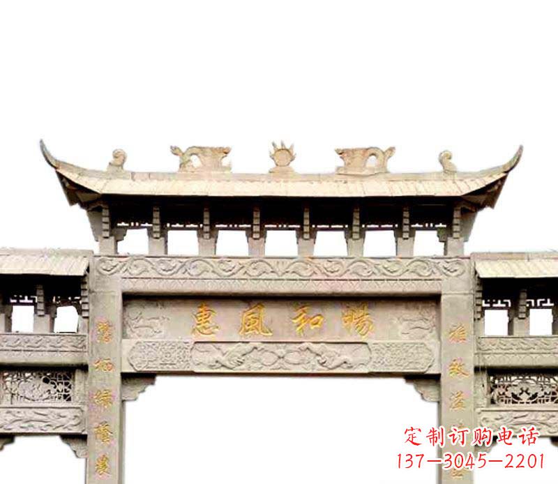 嘉兴牌坊石雕–传承传统文化,给空间增色彩